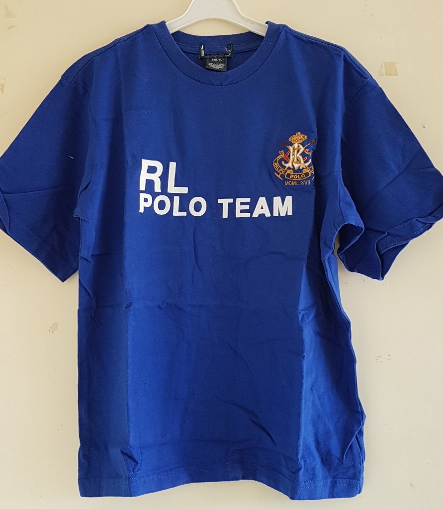 Blauw Ralph Lauren t-shirt maat 128/134 NIEUW (6723) a, Nieuw, Ophalen of Verzenden, Shirt of Longsleeve, Jongen