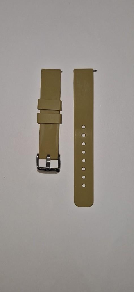 Smartwatchband 16mm Rietgroen/Kaki, Overige merken, Bandje, Nieuw, Ophalen of Verzenden