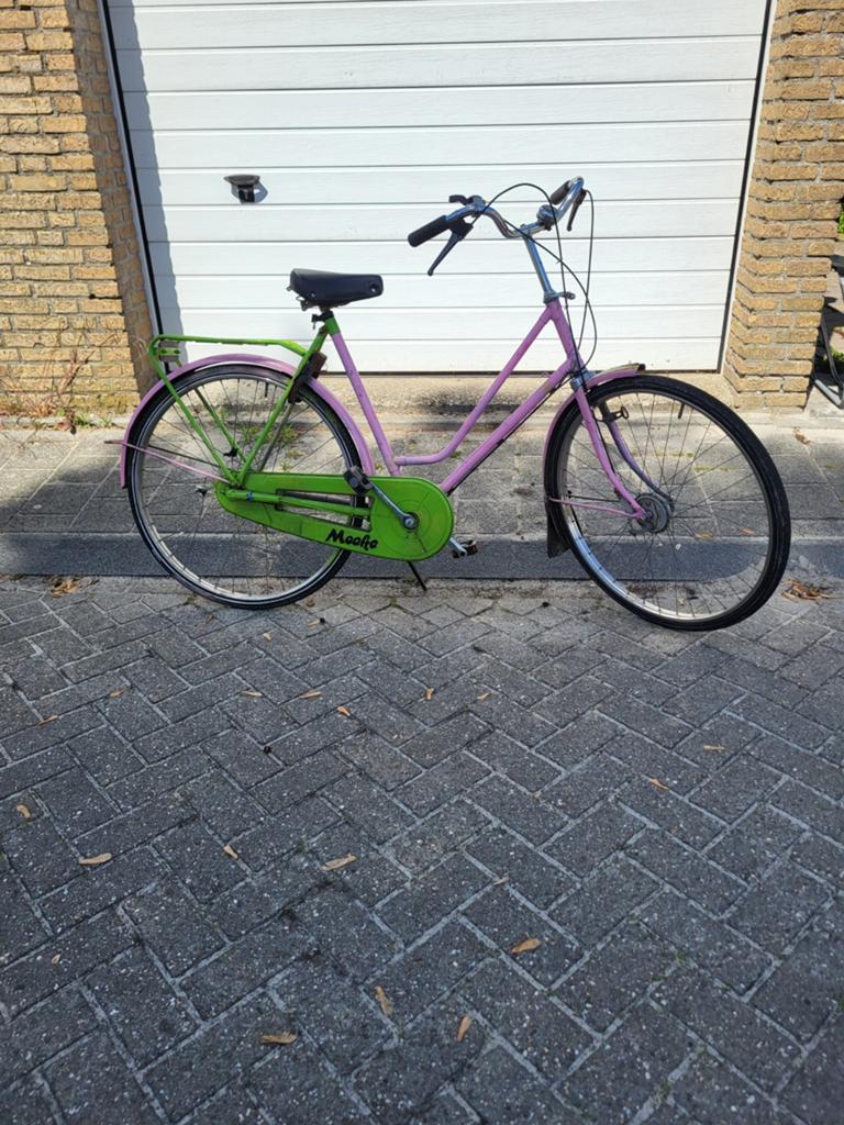 Kleurrijke Gazelle stationfiets met handremmen en versnellin, Fietsen en Brommers, Velgrem, Versnellingen, Ophalen of Verzenden