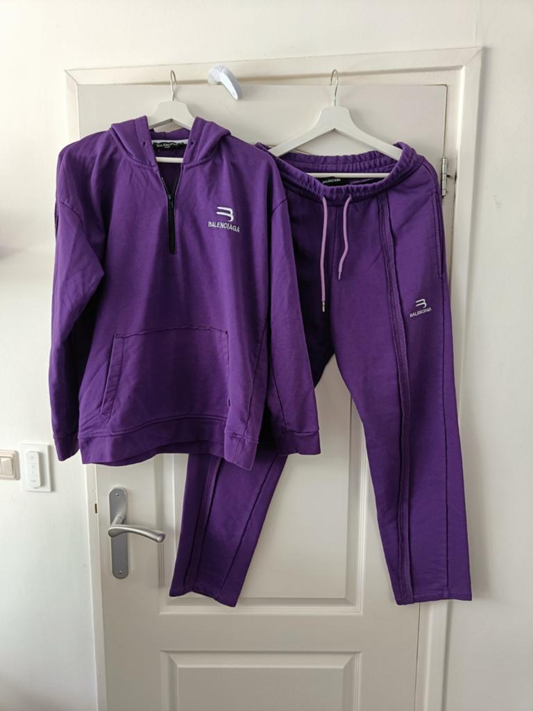 Balenciaga joggingpak maat XL, Balenciaga, Paars, Maat 46/48 (XL) of groter, Ophalen of Verzenden