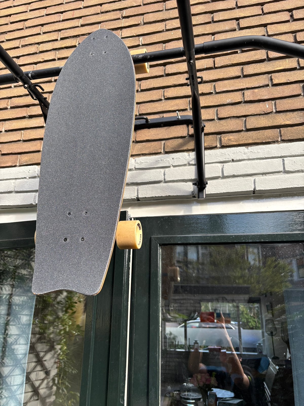 Oxelo longboard als niew met een niewe grip tape, Sport en Fitness, Ophalen of Verzenden, Zo goed als nieuw, Skateboard, Longboard