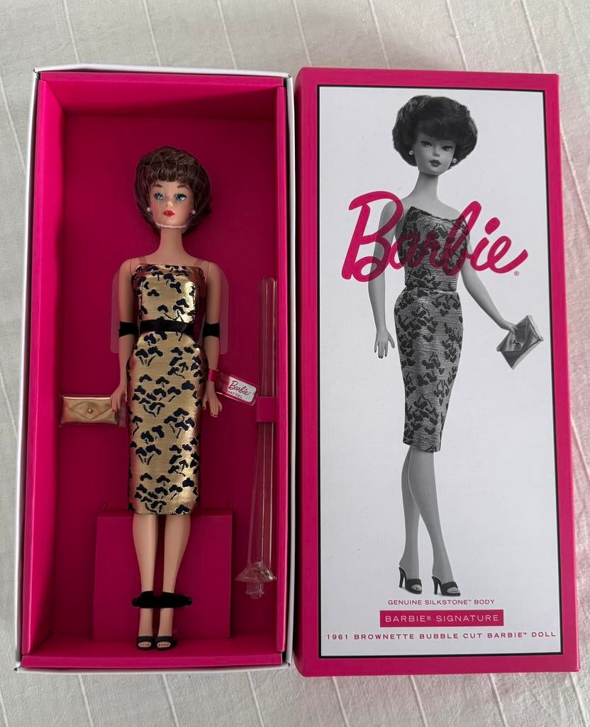 Barbie Brownette Bubble Cut Silkstone Repro 1961, Verzamelen, Ophalen of Verzenden, Nieuw, Fashion Doll