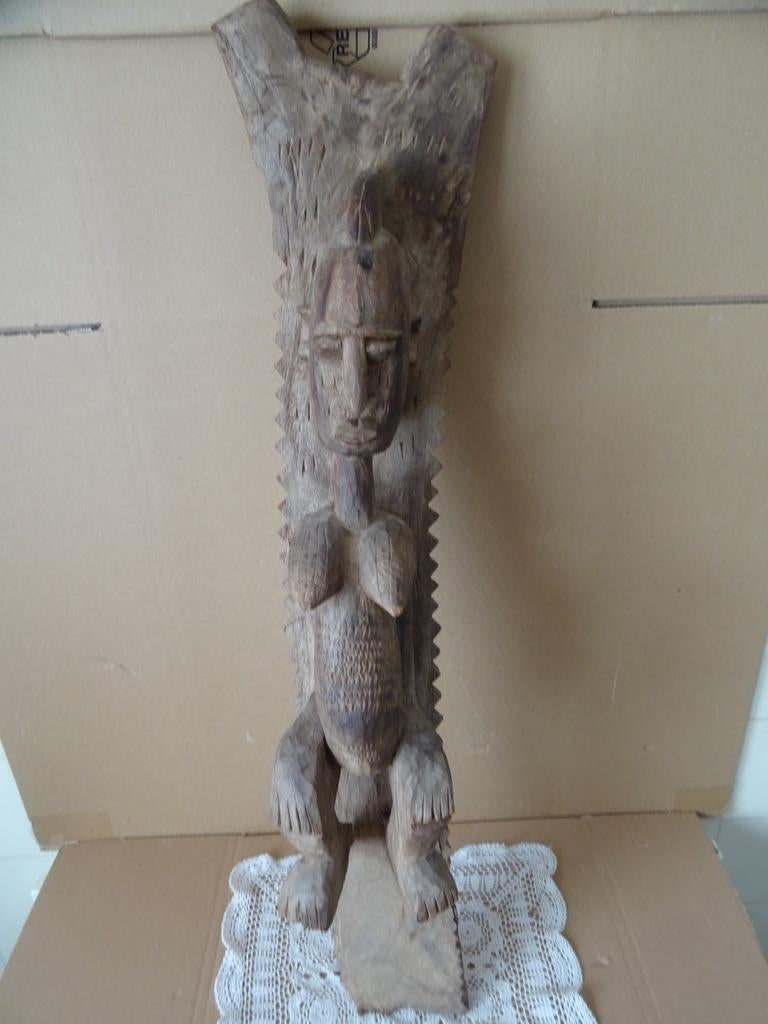Houten beeld vruchtbaarheidsbeeld Dogon Mali 83cm vintage, Ophalen of Verzenden