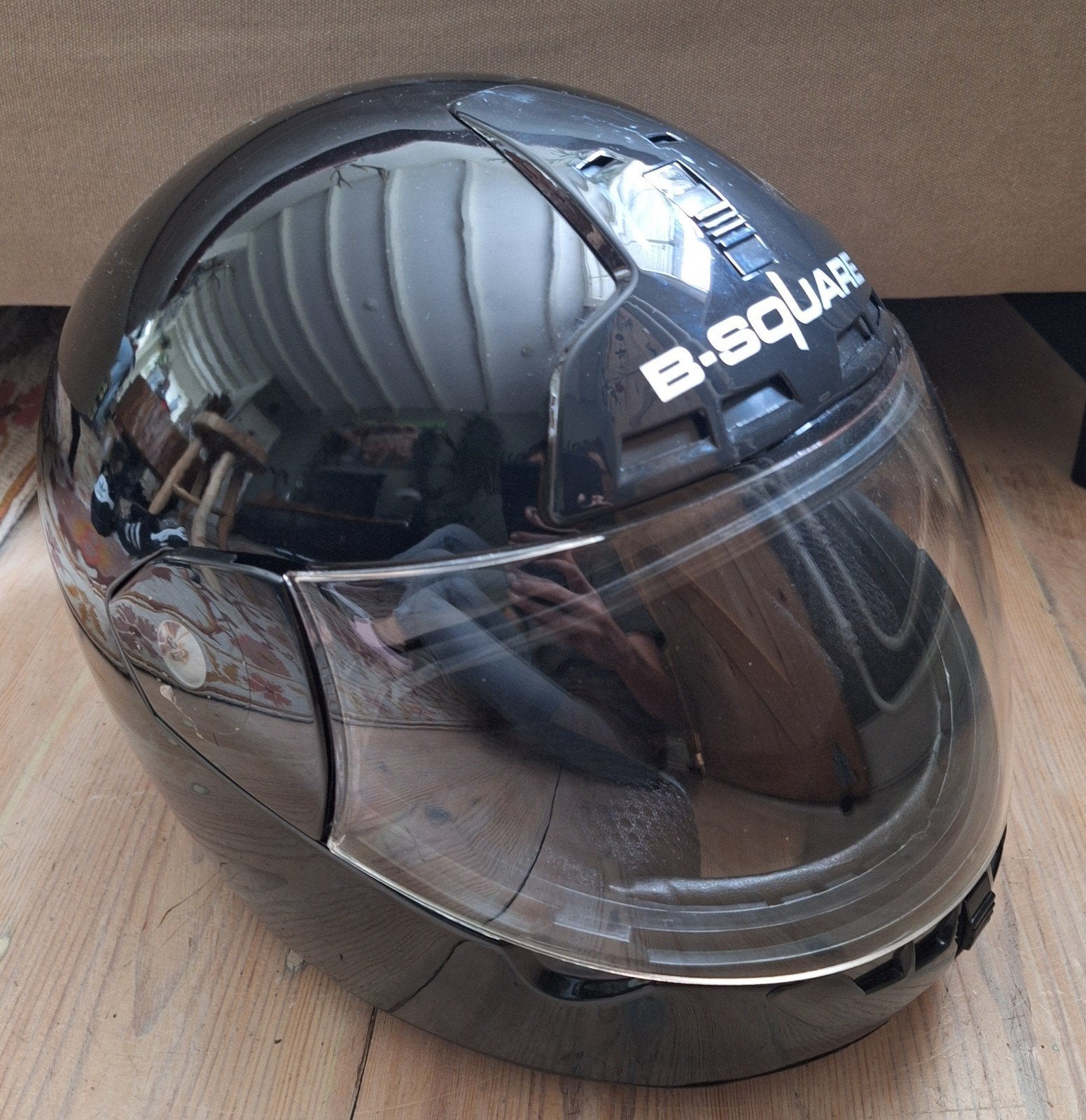 B-square motorhelm maat S zwart, Overige merken, Kinderen, Ophalen of Verzenden, Integraalhelm