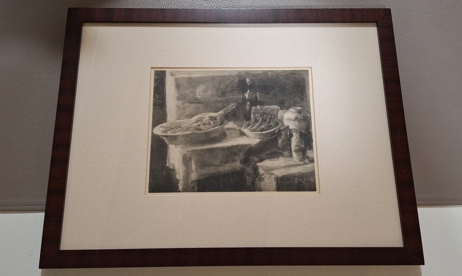 James Ensor kunstwerk kader, Gesigneerd, Ophalen of Verzenden, Overige onderwerpen, Lithografie