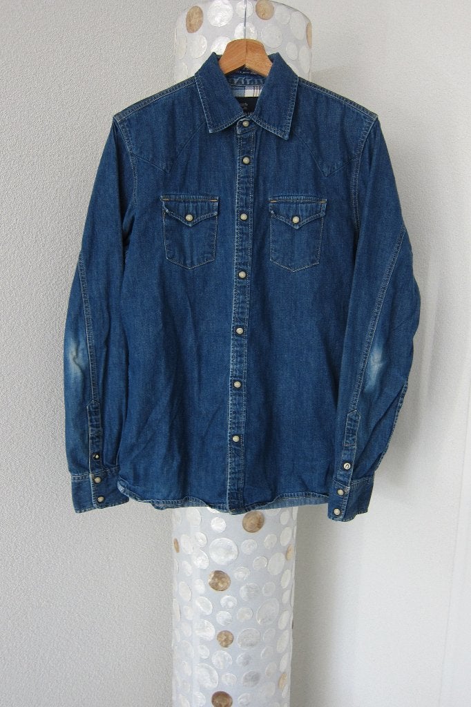 Scotch soda spijkerblouse overhemd m blauw heren, Blauw, Zo goed als nieuw, Schipluidenlaan 20 5035KJ Tilburg, Merkfreak