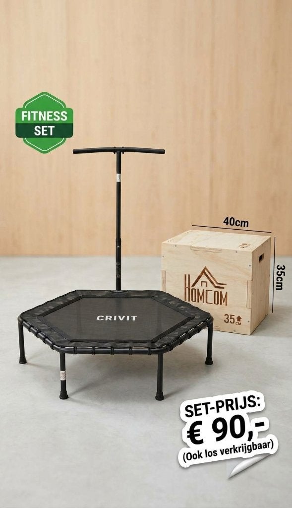 Combo: Crivit Fitness Trampoline +Plyo Box, Ophalen of Verzenden, Gebruikt, Overige typen