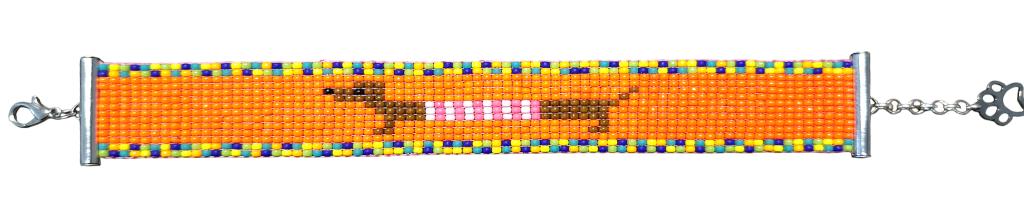 TECKEL armband Miyuki HOND oranje, Overige materialen, Nieuw, Oranje, Eveline@pimpschuur.nl