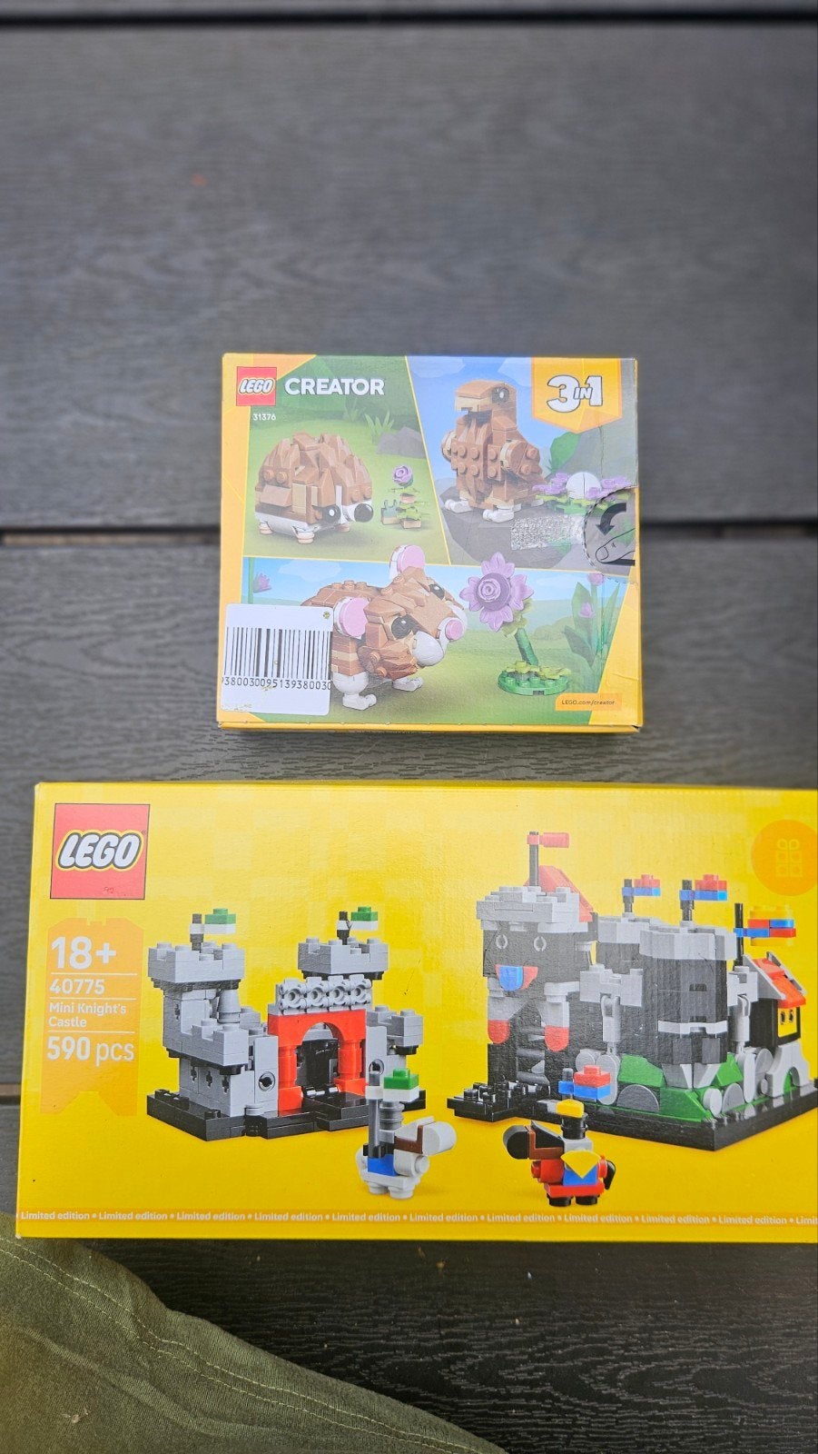 Lego Creator 3-in-1 Egel en Lego Mini Knights Castle, Compleet, Gebruikt, Lego, Ophalen of Verzenden