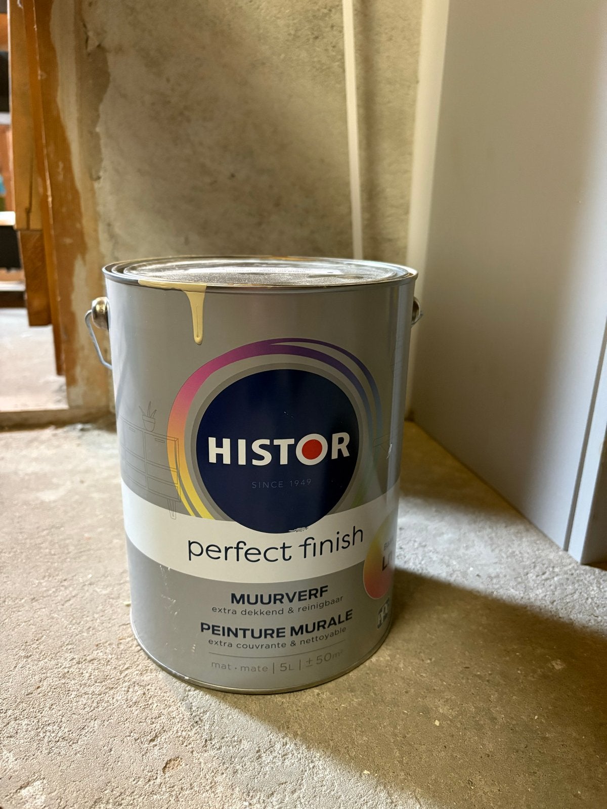 Histor Perfect Finish Muurverf Mat - Seriously Sand, Doe-het-zelf en Verbouw, Ophalen, Gebruikt, Beige, Verf