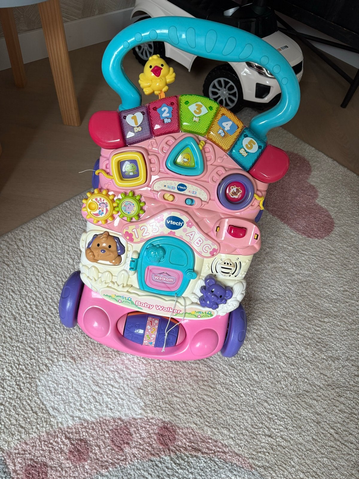 VTech Baby Walker Loopwagen Roze met Geluid en Licht, Kinderen en Baby's, Speelgoed | Vtech, Ophalen, Zo goed als nieuw