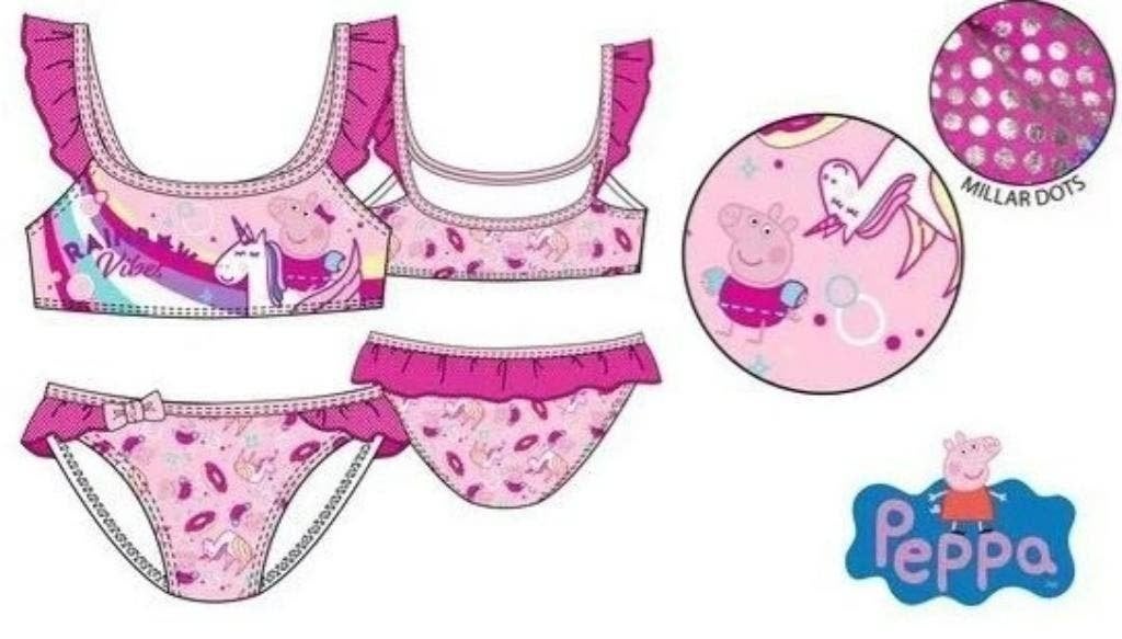 Peppa Pig Bikini - Rainbow Vibes - Maat 98, Maat 98, Bikiniset, Meisje, Nieuw
