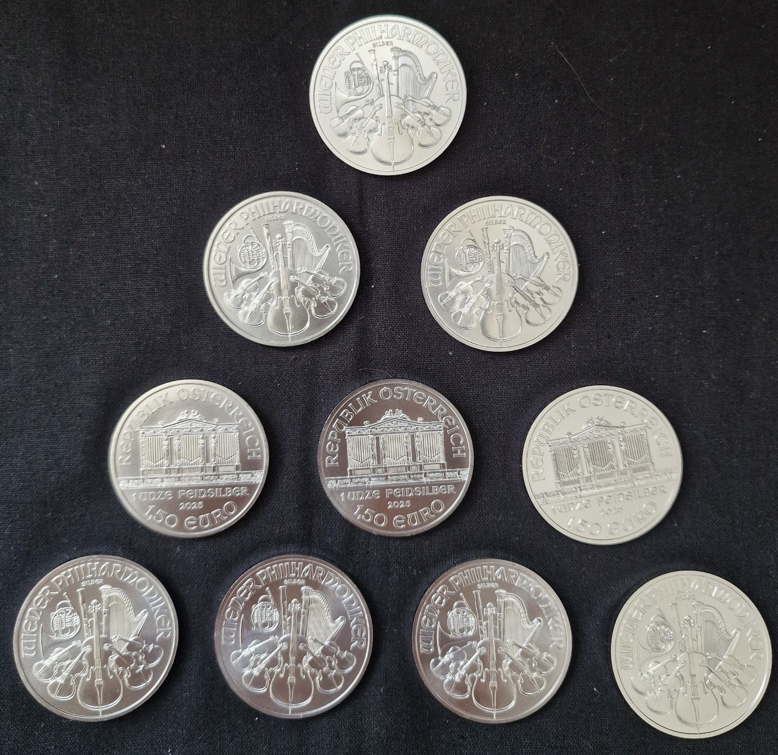 10 oz Wiener Philharmoniker Zilveren Munten 2025, Postzegels en Munten, Edelmetalen en Baren, Ophalen of Verzenden, Zilver