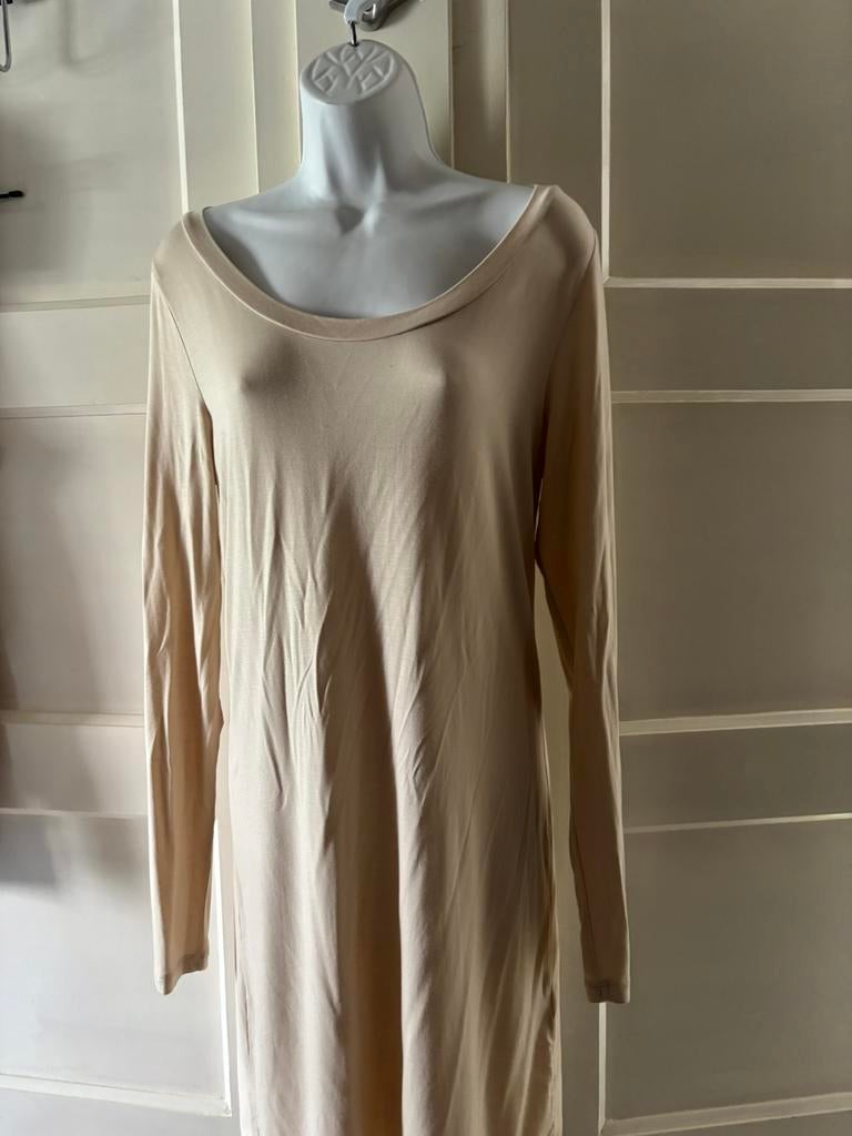 Gustav Long O-neck shirt jurk mt XL., Kleding | Dames, Verzenden, Beige, Maat 46/48 (XL) of groter, Nieuw