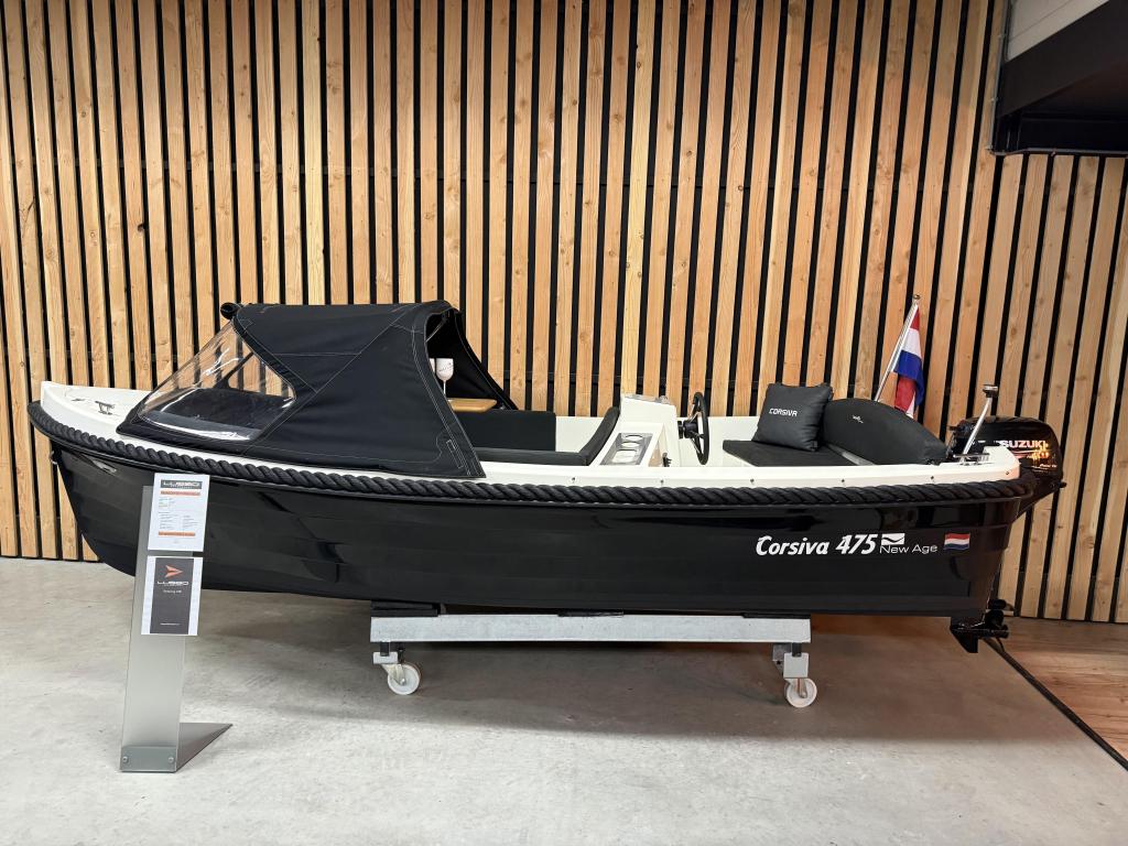 Mooie! CORSIVA 475 NEW AGE '20PK SUZUKI' Powertilt ZieFoto's, Watersport en Boten, Overige typen, 5 m, Zo goed als nieuw, Rondzit