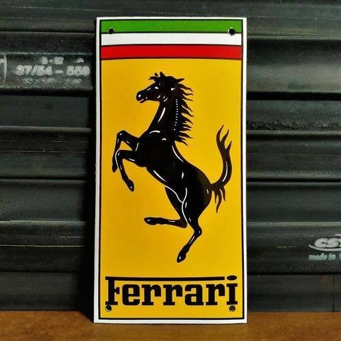 Emaille Reclamebord FERRARI Dealer Schild Italië Vintage Oud, Verzenden, Gebruikt, Reclamebord