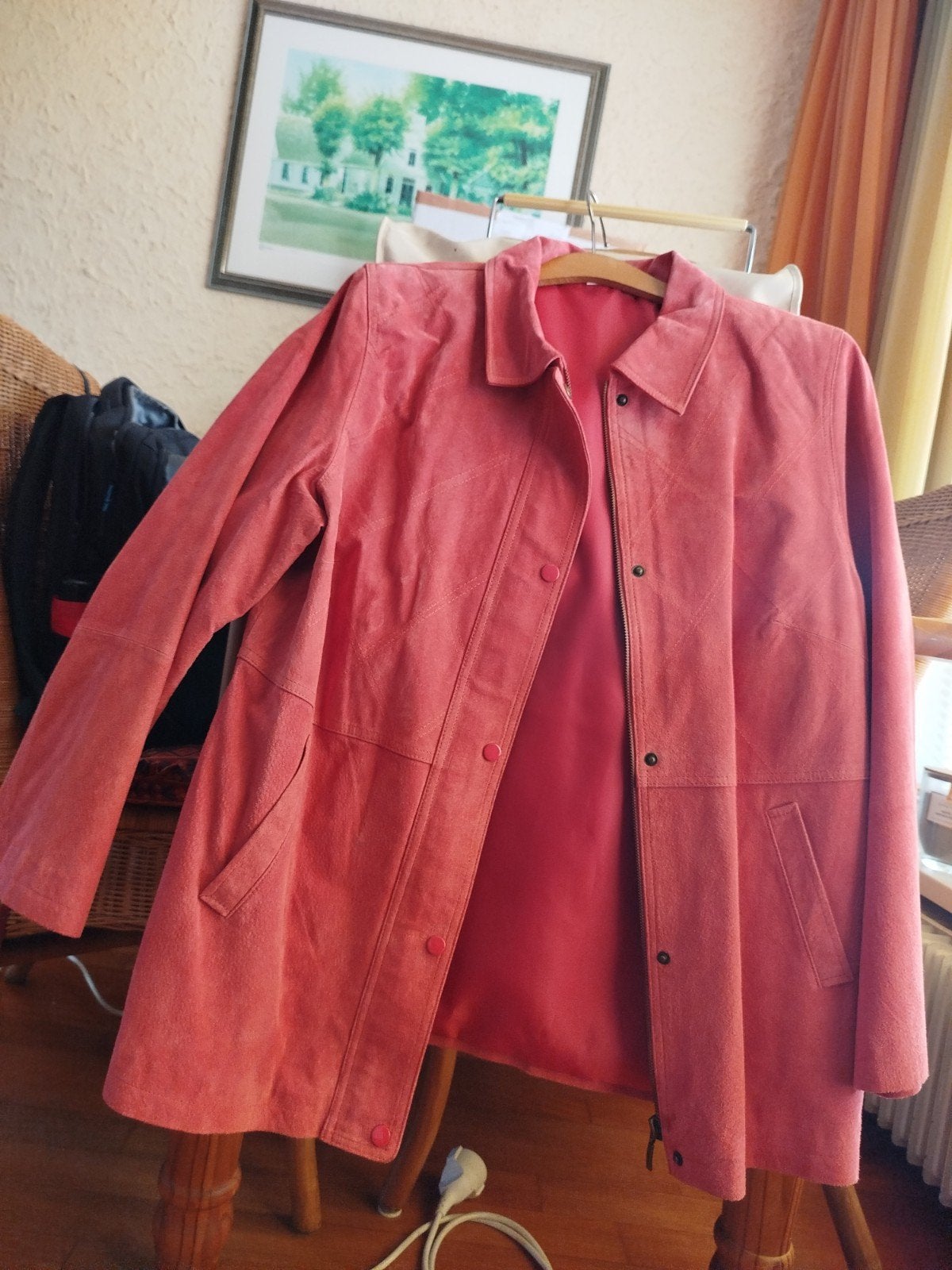Roze suède jasje - Maat 44, Ophalen of Verzenden, Gedragen, Maat 42/44 (L), Roze