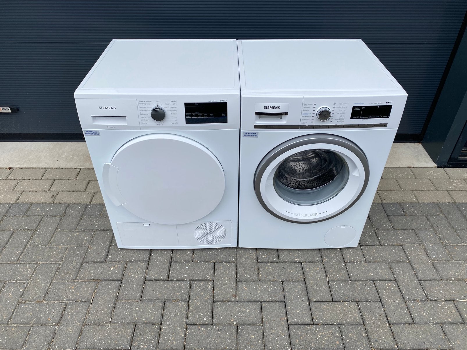 Siemens Wasmachine En Droger Set! 8KG A+++ Zgan! Garantie!, 8 tot 10 kg, Ophalen, Zo goed als nieuw, 85 tot 90 cm