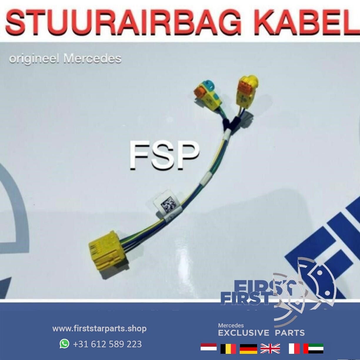 KABEL STUURAIRBAG STEKKER W176 W246 W117 W156 W204 W207 W212