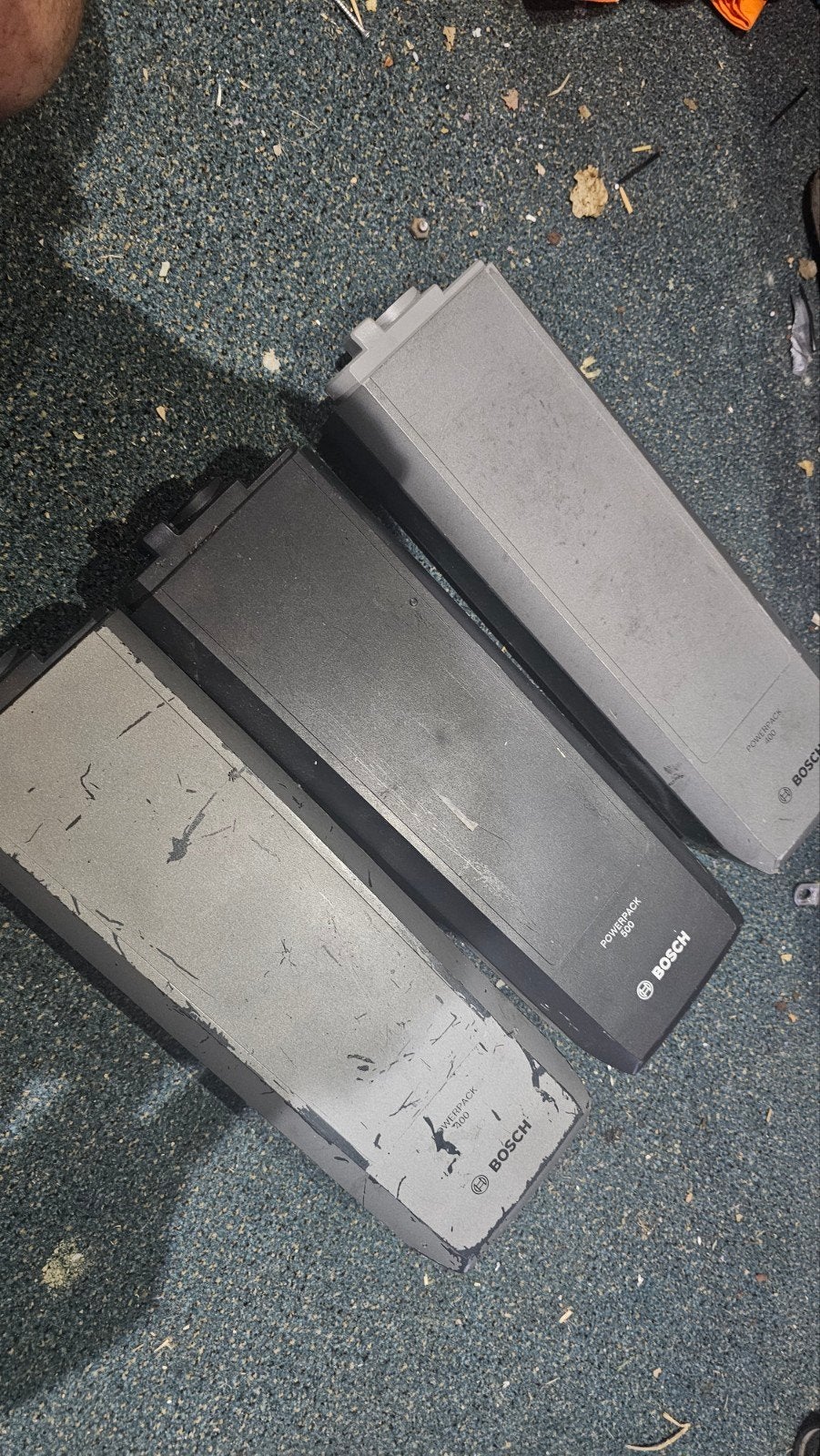 3 Defecte Bosch PowerPack fietsaccu's (400Wh, 500Wh), Ophalen of Verzenden, Gebruikt