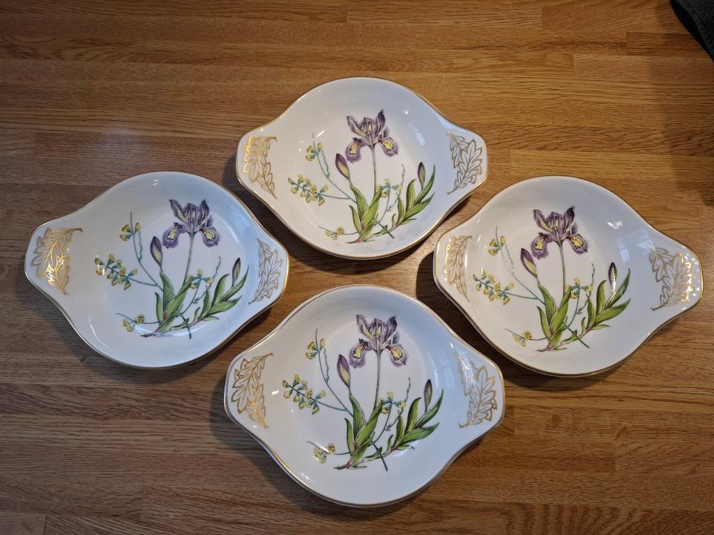 4 OVENVASTE SCHAALTJES "Stafford Flowers" Spode Porselein, Huis en Inrichting, Nieuw, Ophalen of Verzenden, Schaal of Schalen