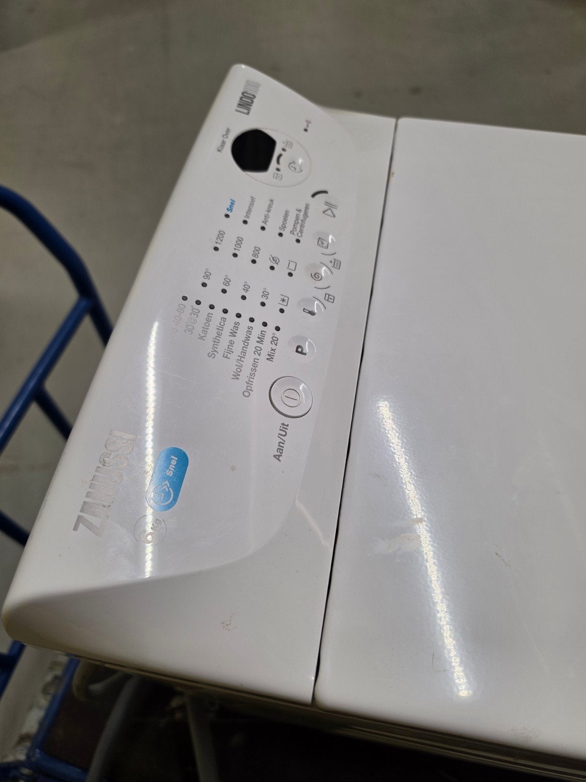 Zanussi lindo bovenlader, Witgoed en Apparatuur, Wasmachines, Ophalen, 1200 tot 1600 toeren, 4 tot 6 kg, Zo goed als nieuw
