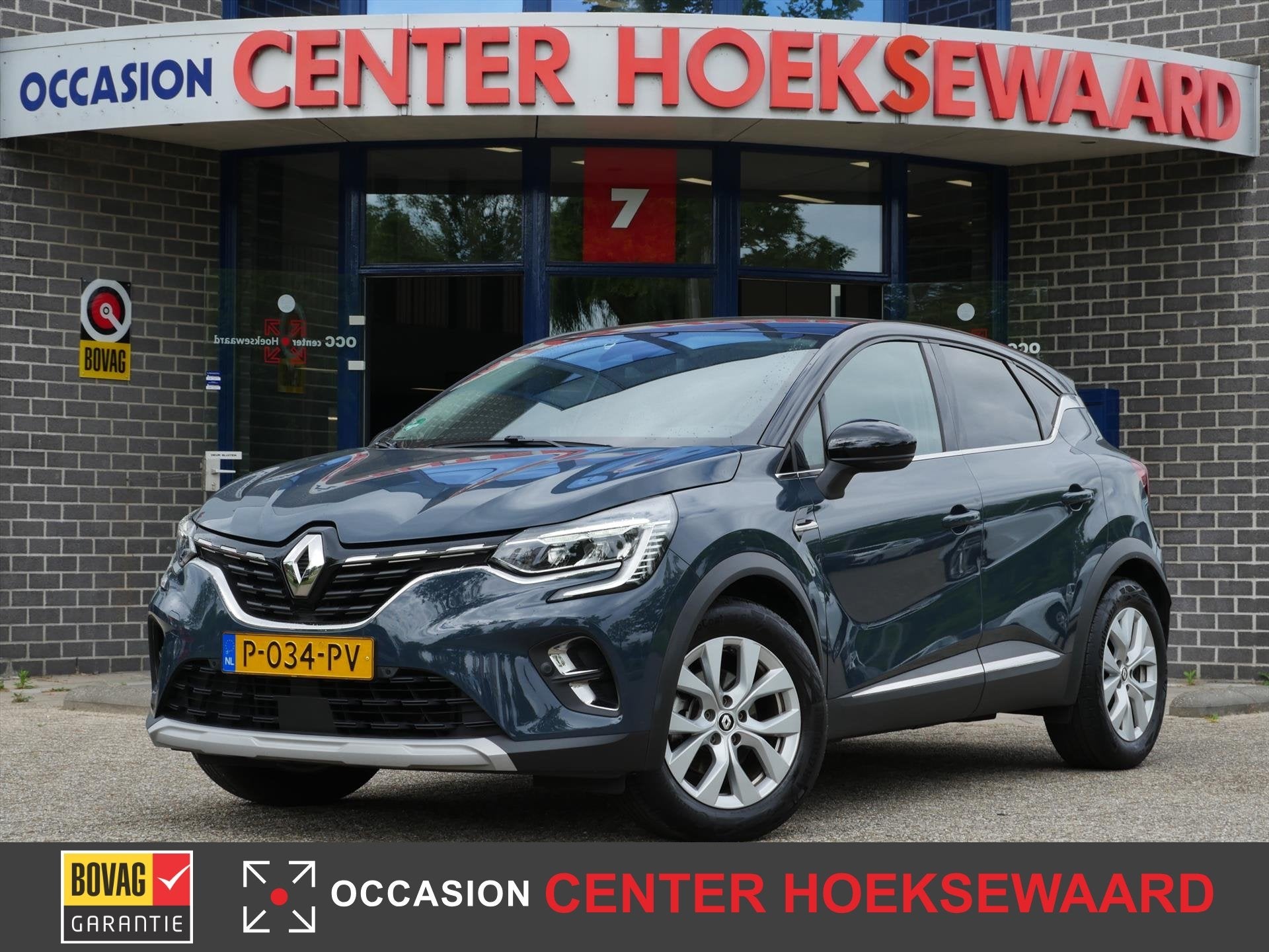 RENAULT Captur E-Tech Hybrid 145pk Intens | HEV | Parking Pa, Auto's, Parkeersensor, Gebruikt, Blauw, Leder en Stof