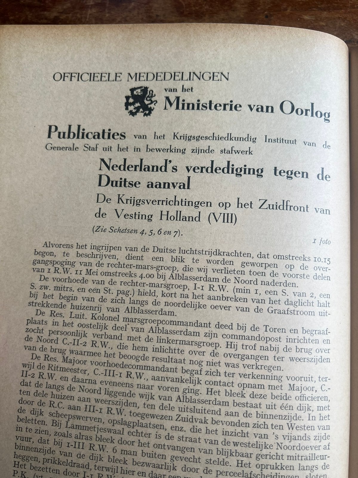Naslagwerk oa Gevechtsverslag Alblasserdam Waalhaven mei '40, Verzenden, Nederland, Boek of Tijdschrift
