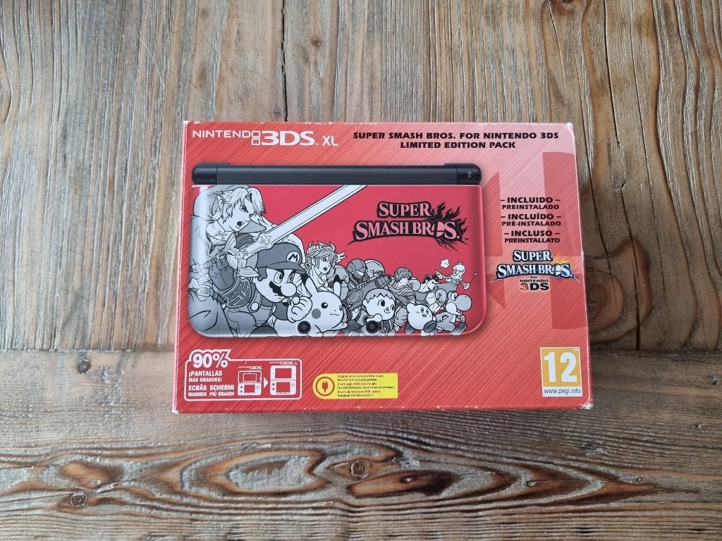 Nintendo 3DS XL Super Smash Bro - CIB -, Spelcomputers en Games, Spelcomputers | Nintendo 2DS en 3DS, Zo goed als nieuw, 3DS, Rood