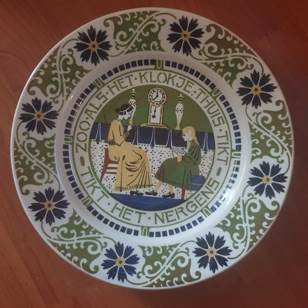 Art deco wandbord 2, Antiek en Kunst, Antiek | Wandborden en Tegels, Ophalen of Verzenden