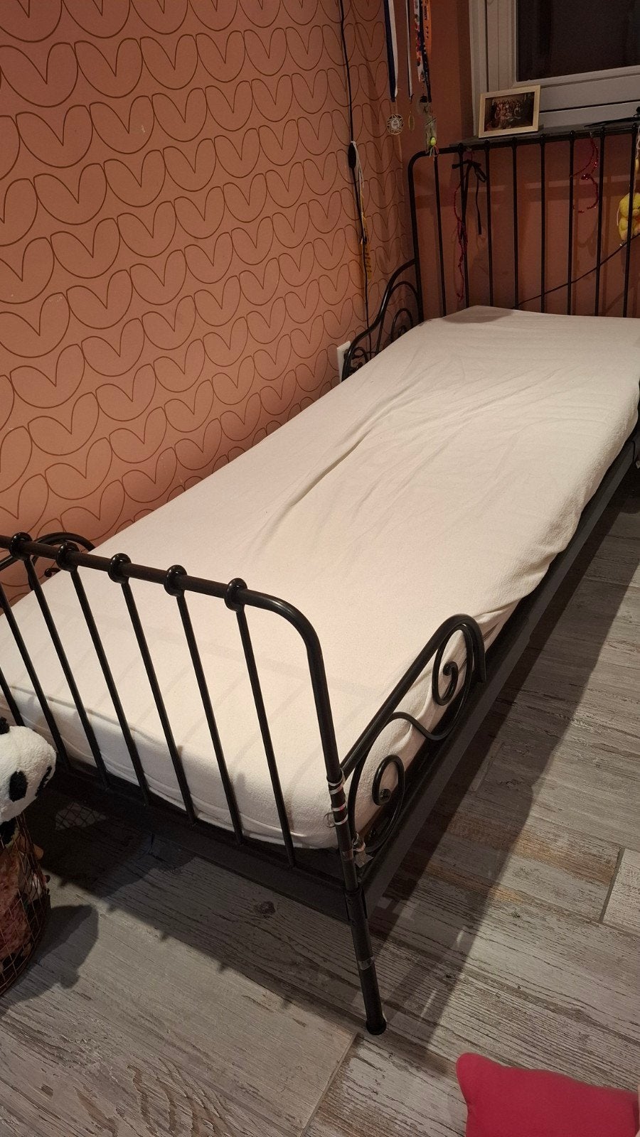 ikea verlengbed zwart, Ophalen, Eenpersoons, Zwart, 80 cm