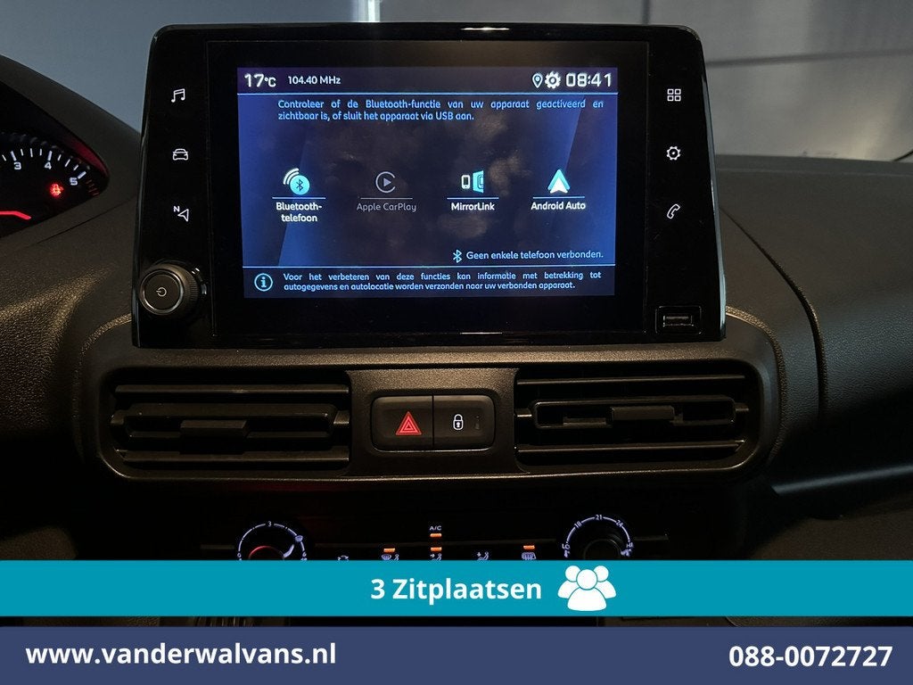 Peugeot Partner 1.6 BlueHDI L1H1 Euro6 Airco | 3-Zits | Came, Voorwielaandrijving, Stof, Gebruikt, 4 cilinders