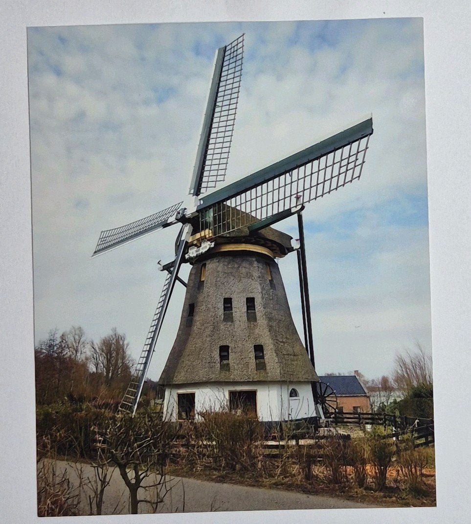 Aalsmeer ( N.H. ) foto Molen De Zwarte Ruiter / woning, Verzenden, 1980 tot heden, Foto, Zo goed als nieuw