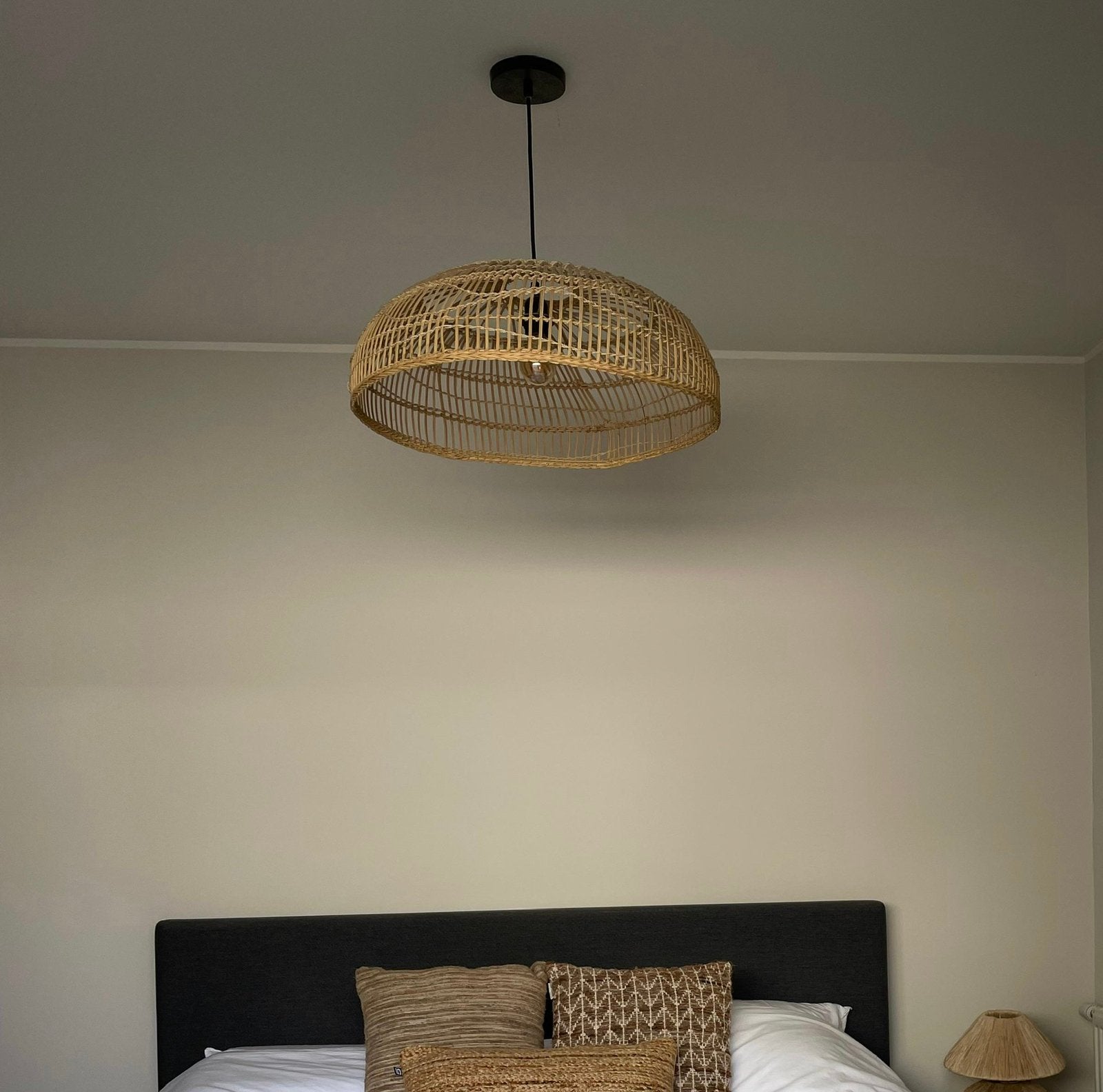 HK Living hanglamp. Rotan/beige, Ophalen, Beige, Overige stijlen, Hanglamp