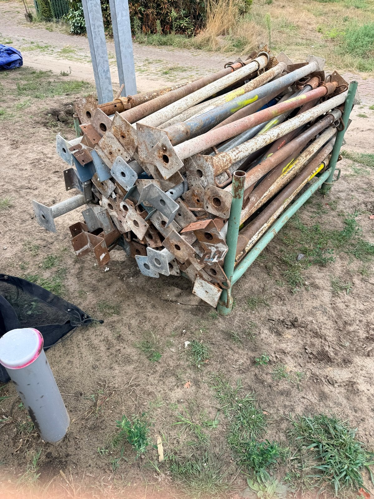 Bouwstempels met balken, Doe-het-zelf en Verbouw, Steigers, Ophalen, Gebruikt, Overige typen, Minder dan 2 meter