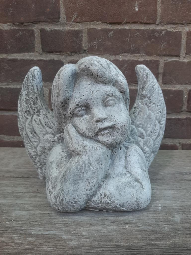 Engel betonnen beeld tuinbeeld beton, Tuin en Terras, Ophalen of Verzenden