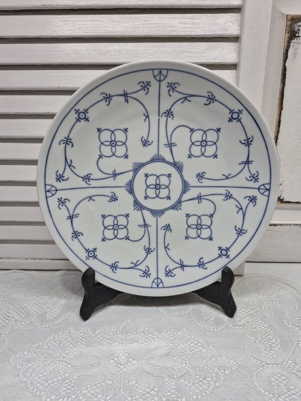 Dinerbord, Blau Saks,  4 beschikbaar, Gebruikt, ., Ophalen of Verzenden, .