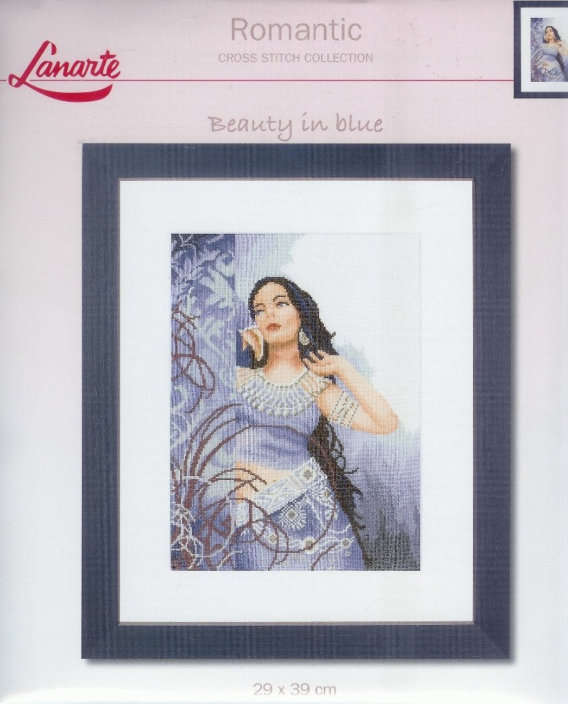 Cado lanarte borduurpakket LADY IN BLUE  35068 LAATSTE, Ophalen of Verzenden, Nieuw, Handborduren, Borduurpakket