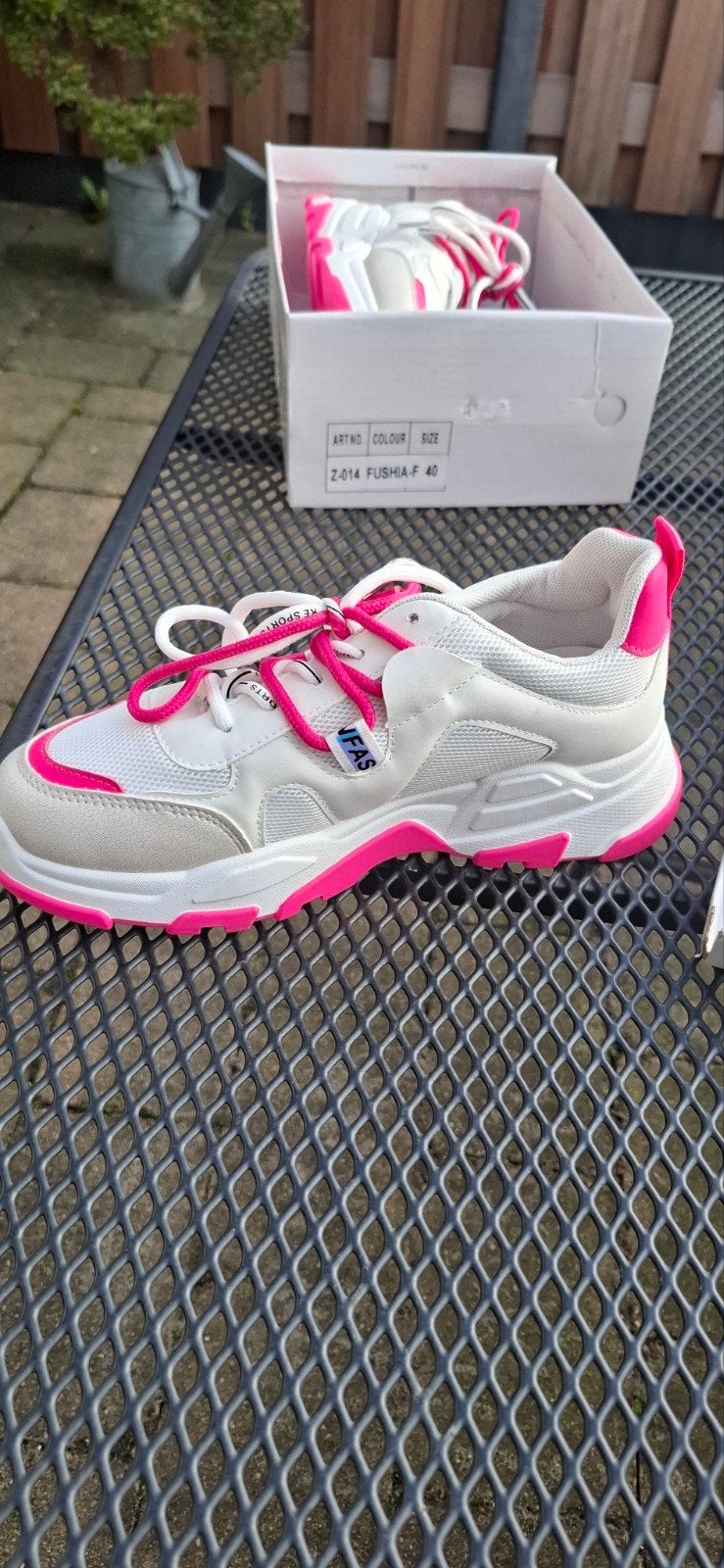Roze witte sneaker mt 40, Ophalen of Verzenden, Nieuw, Wit, Sneakers of Gympen