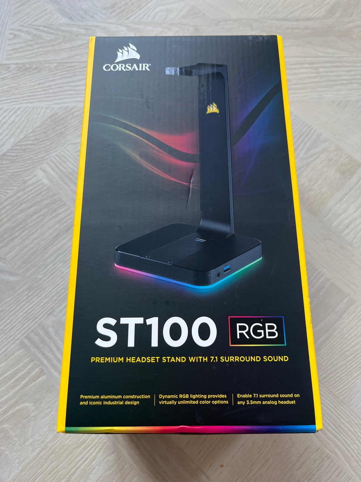 Corsair ST100 RGB Premium Headset Stand met 7.1 Surround, Ophalen of Verzenden, Gaming headset, Zo goed als nieuw