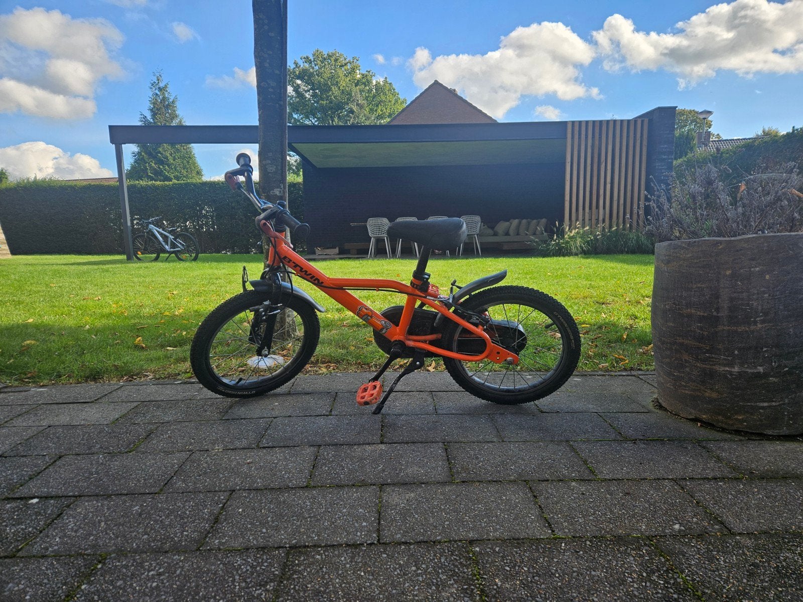 Kinderfiets 16 inch oranje, Fietsen en Brommers, Ophalen, Velgrem, Btwin Decathlon, 16 tot 20 inch