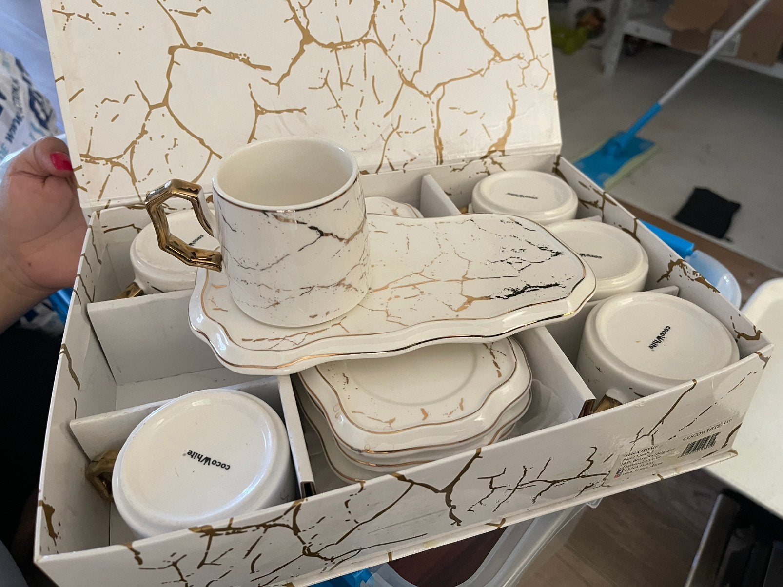 Koffie set, Ophalen