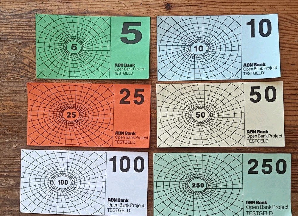 6 x ABN test biljetten 5, 10, 25, 50, 100 en 250 gulden dier, Ophalen of Verzenden, Nederland, Bankbiljetten