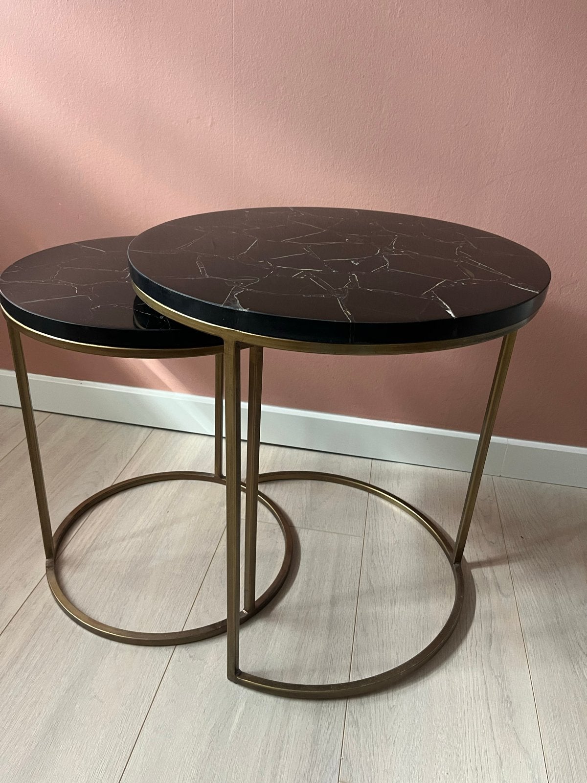 Bijzettafel set, Huis en Inrichting, Minder dan 55 cm, Rond, Zo goed als nieuw, Ophalen
