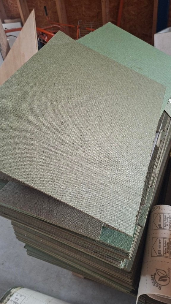 ## Thermofelt ondervloer mooie platen 30 mtr 2 #, Ophalen, Gebruikt, 75 m² of meer, Overige typen