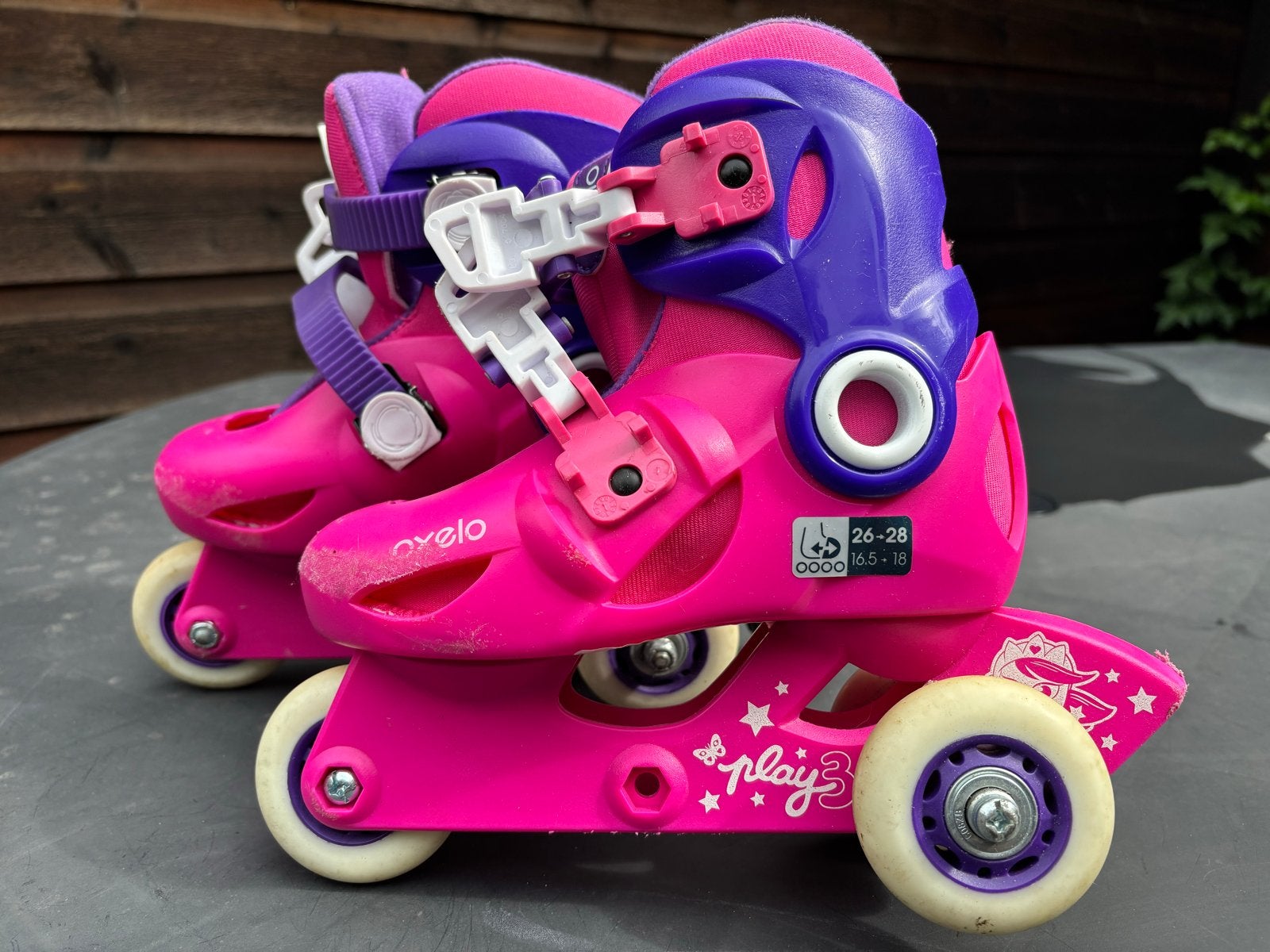 Oxelo Play rolschaatsen - verstelbaar maat 26-28, Ophalen, Verstelbaar, Zo goed als nieuw
