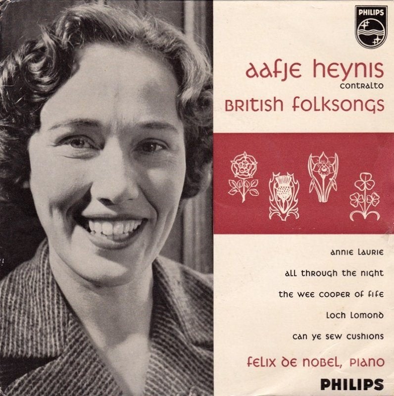 Aafje Heynis - EP British Folk Songs (Loch Lomond ea) 1960, Ophalen, Gebruikt, 7 inch, Classicisme