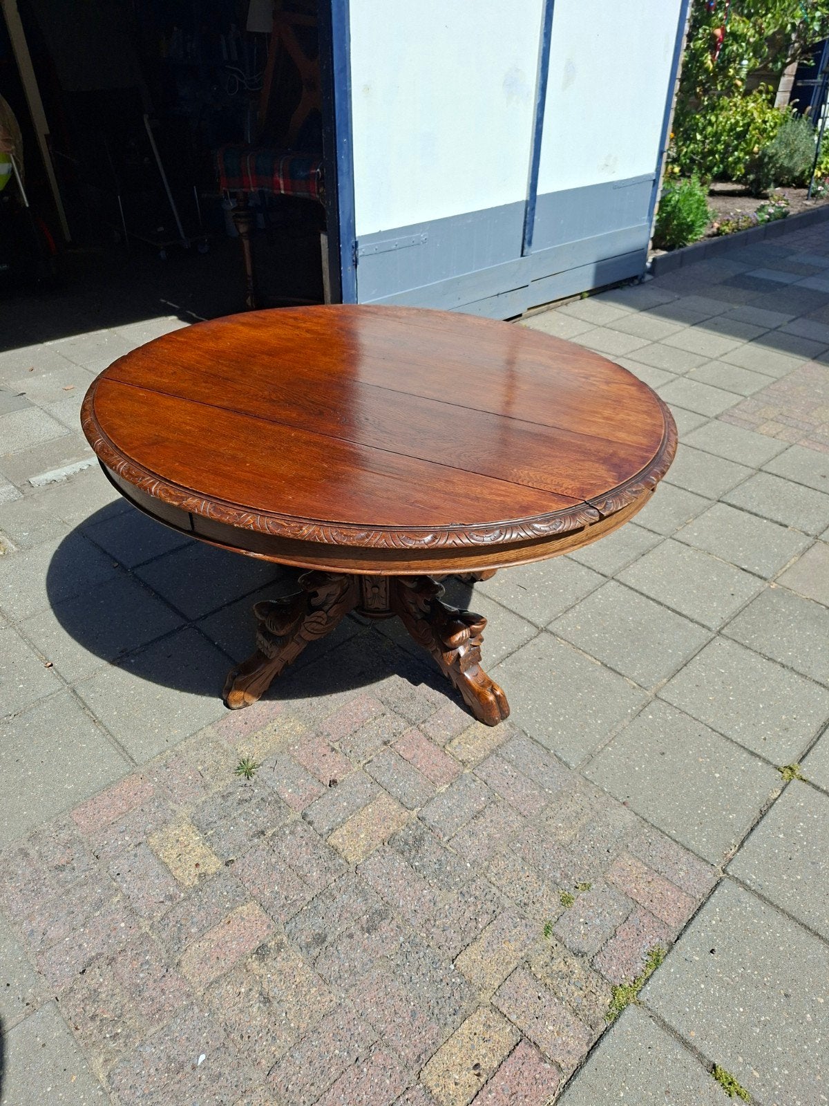 antieke salontafel, Ophalen