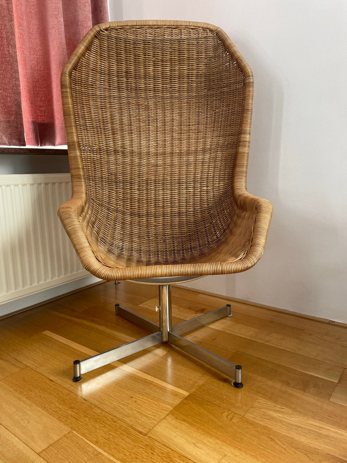Originele Dirk van Sliedrecht Fauteuil, model 736 (1960), Ophalen, Gebruikt, Riet of Rotan