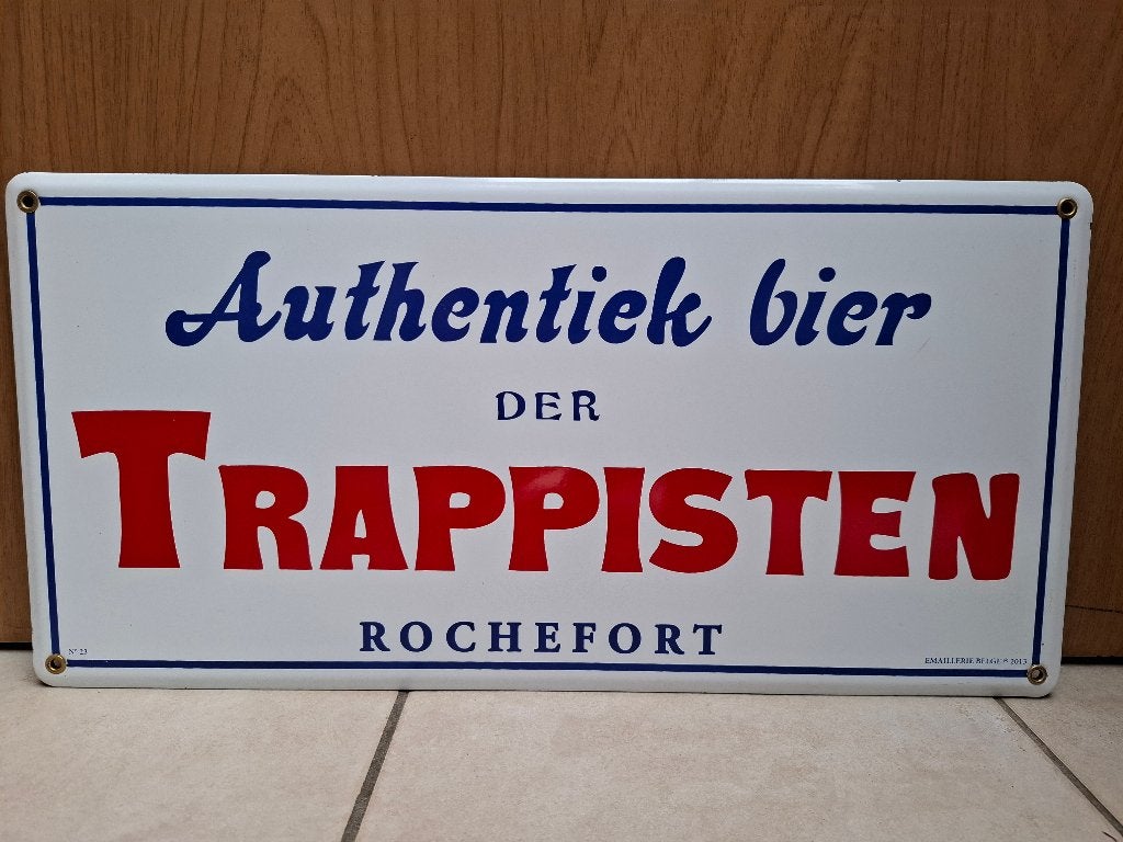 Emaillebord Rochefort Trappisten (Emaillerie Belge), Verzamelen, Ophalen of Verzenden, Nieuw, Reclamebord, Plaat of Schild, Overige merken